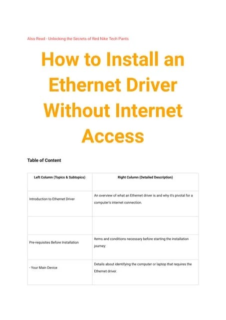 How to Install an Ethernet Driver Without Internet Access.pdf