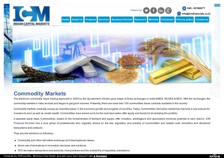 Commodity Markets Commodity Trading In India Commodity Trading Co…