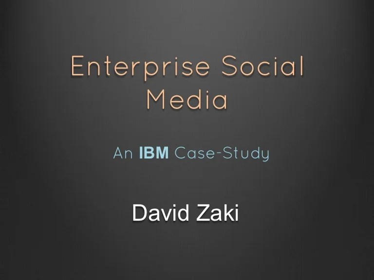 Enterprise Social Media