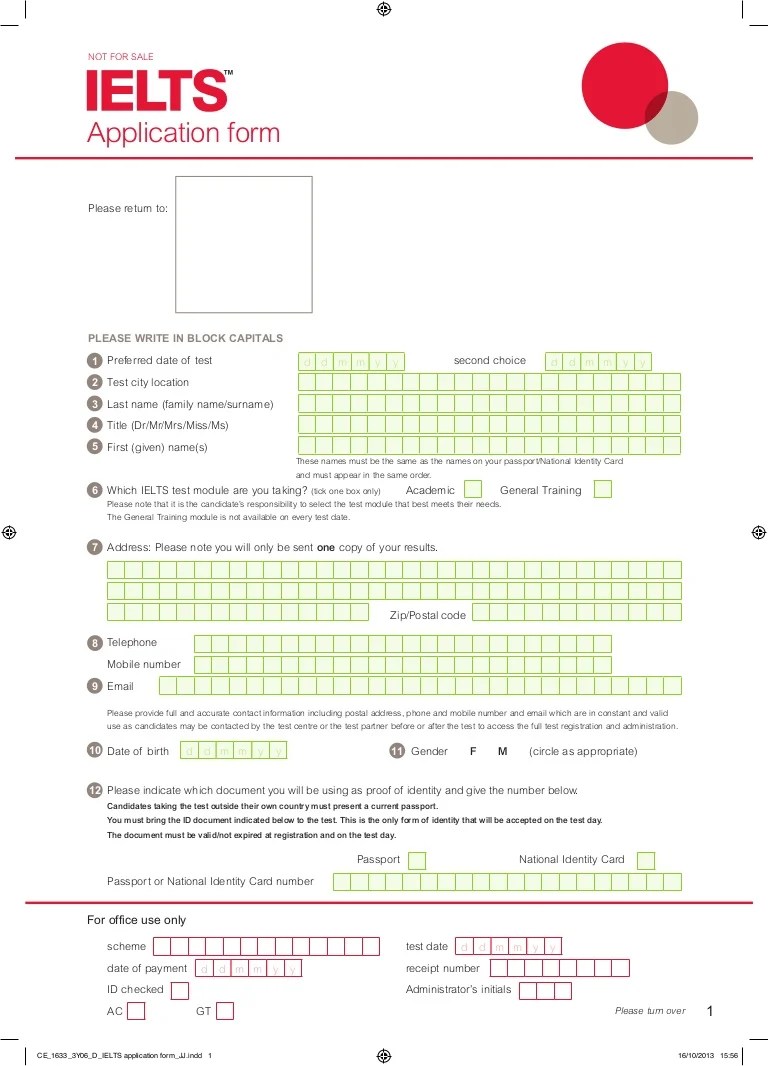 IELTS_2014 Application Form