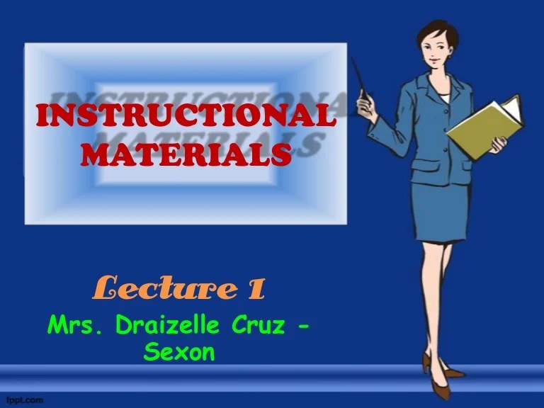 Instructional materials