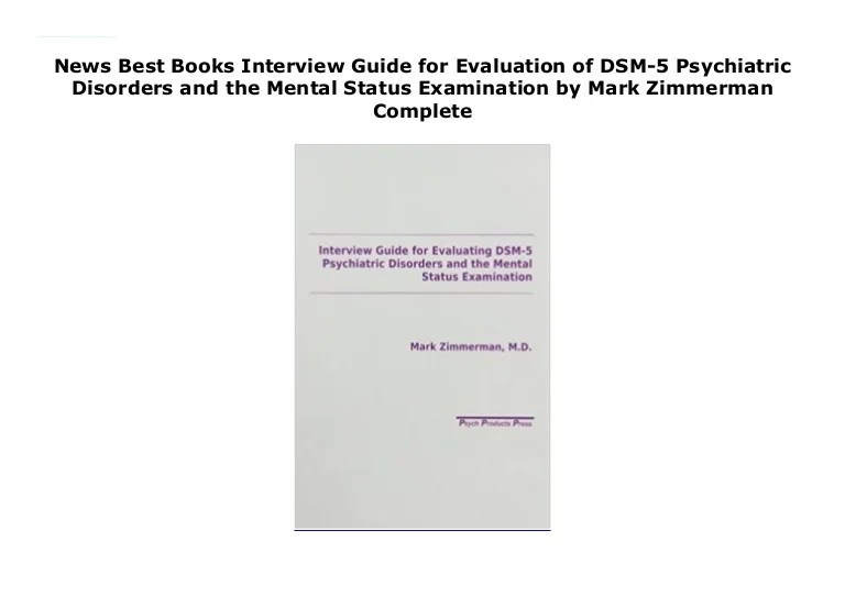 News Best Books Interview Guide for Evaluation of DSM5 Psychiatric