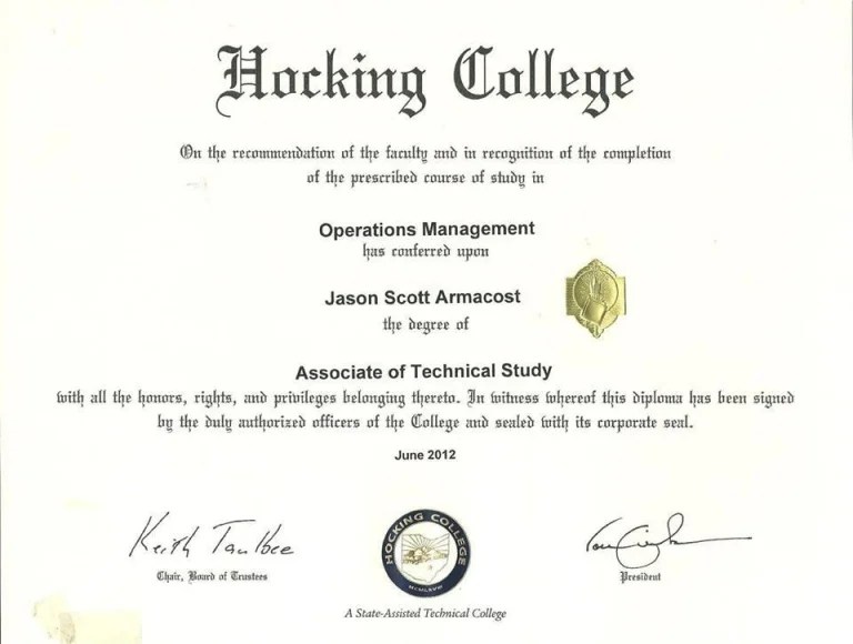 Jason Armacost Operations Management Degree