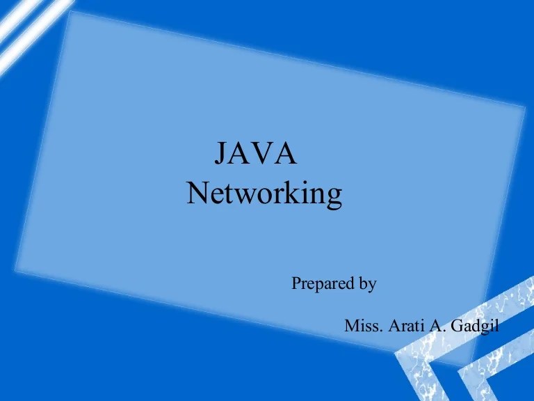 Java networking