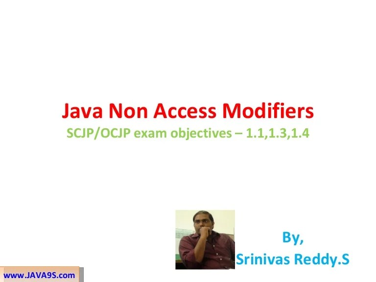 Java non access modifiers