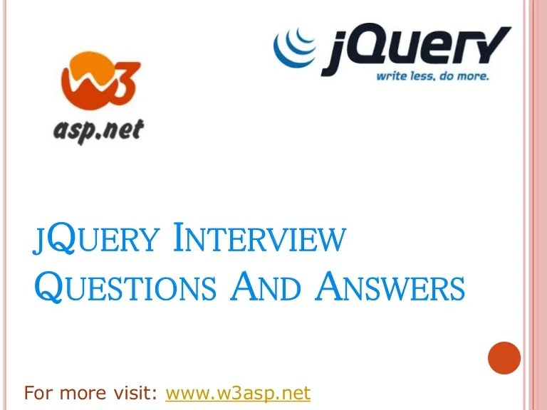 42 Javascript And Jquery Interview Questions And Answers Javascript