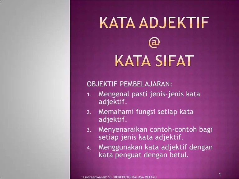 Kata adjektif