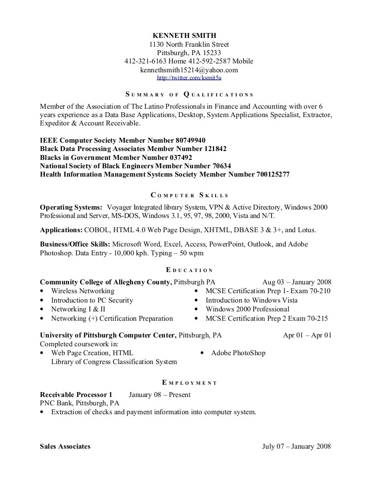 Smith Resume Ieee Computer Society Me…