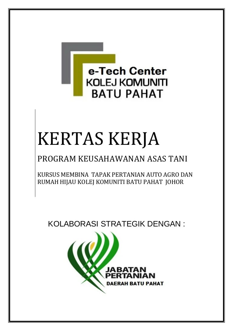 Kertas kerja kursus bina rumah hijau