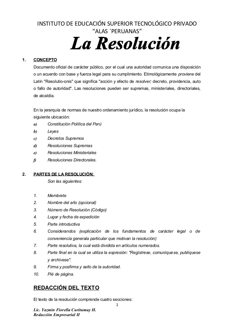 La resoluciÃ³n