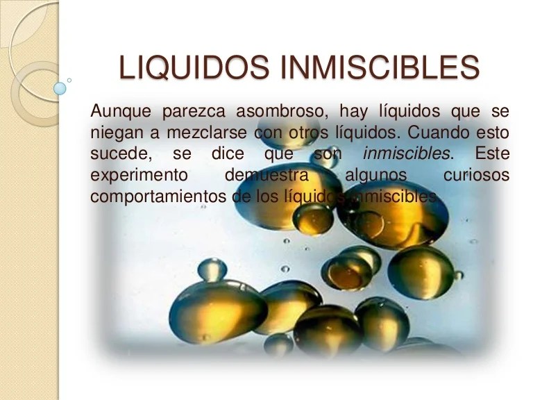 Liquidos inmiscibles
