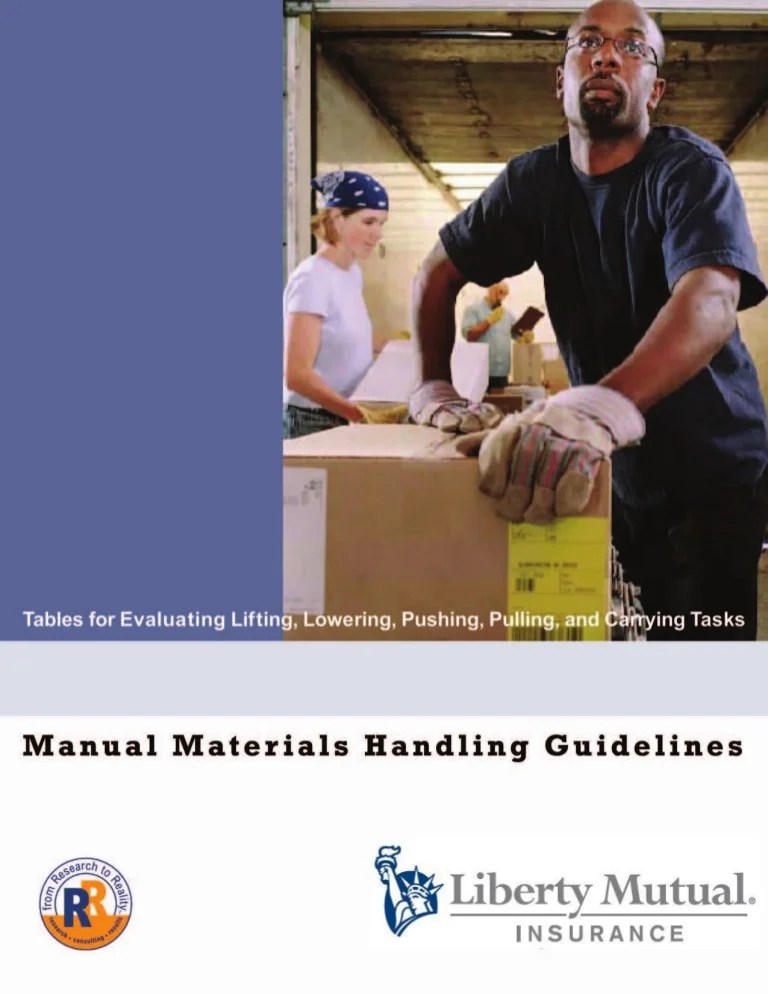 Manual materials handling guidelines