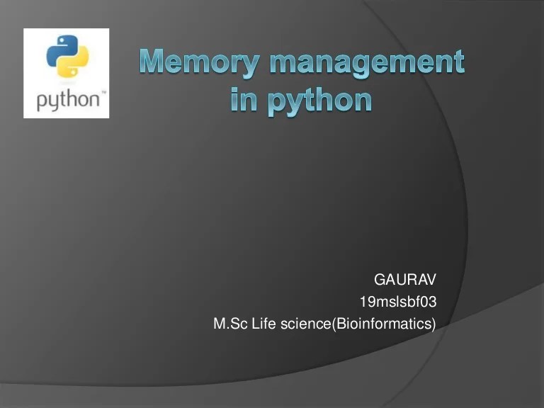 Memory management in python