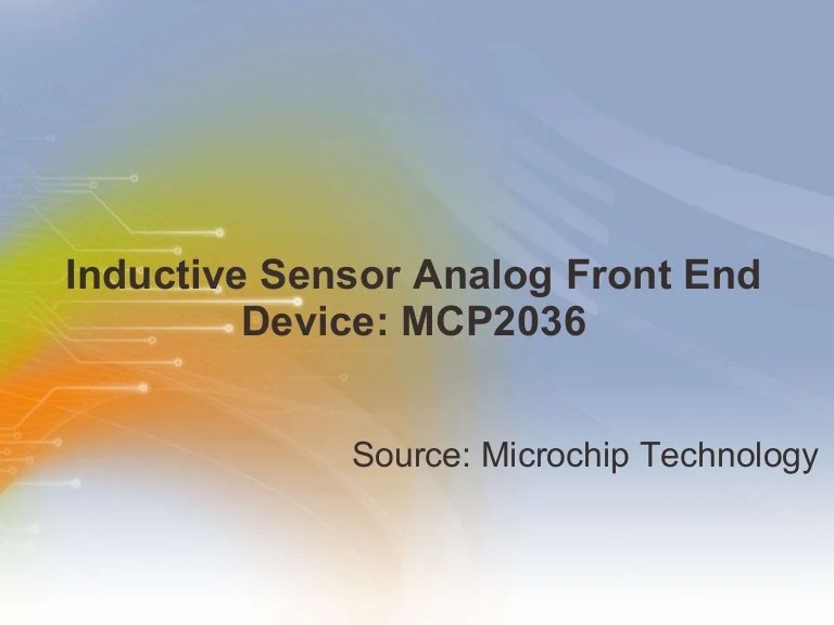Inductive Sensor Analog Front End Device MCP2036