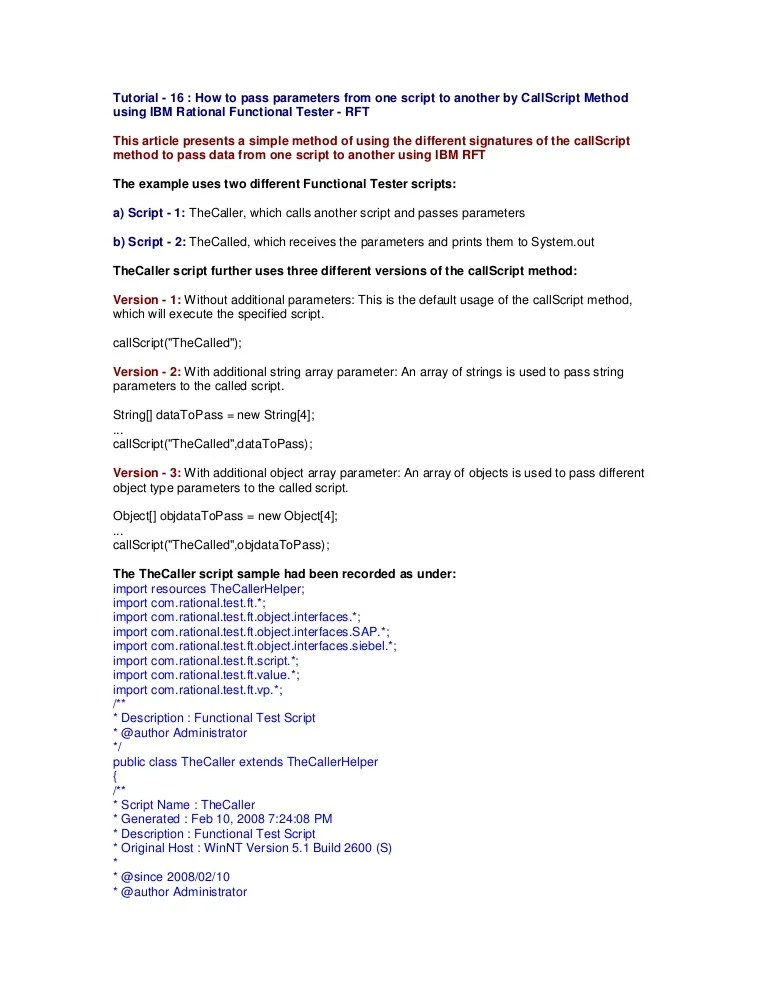 Tutorial 16 How to pass parameters from one script to another by