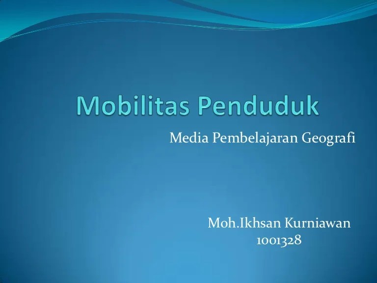 Mobilitas penduduk