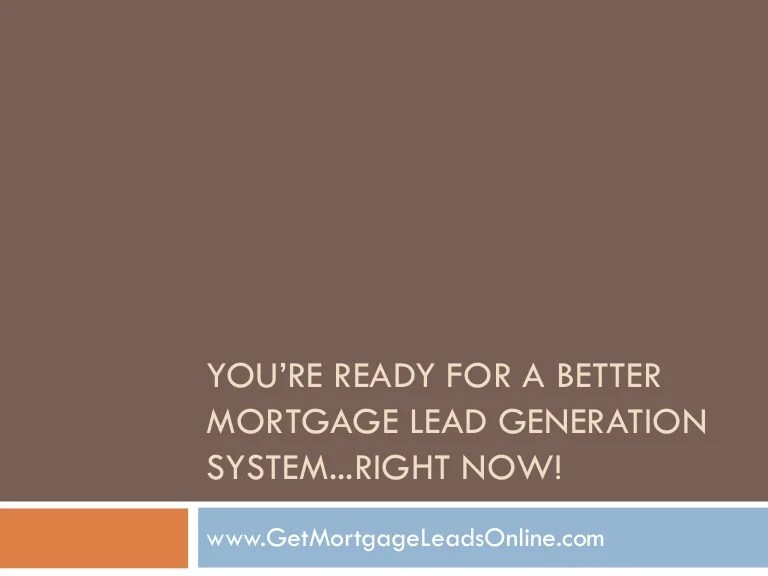 Mortgage Lead Generation System