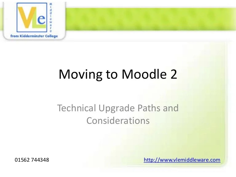 Moving To Moodle 2