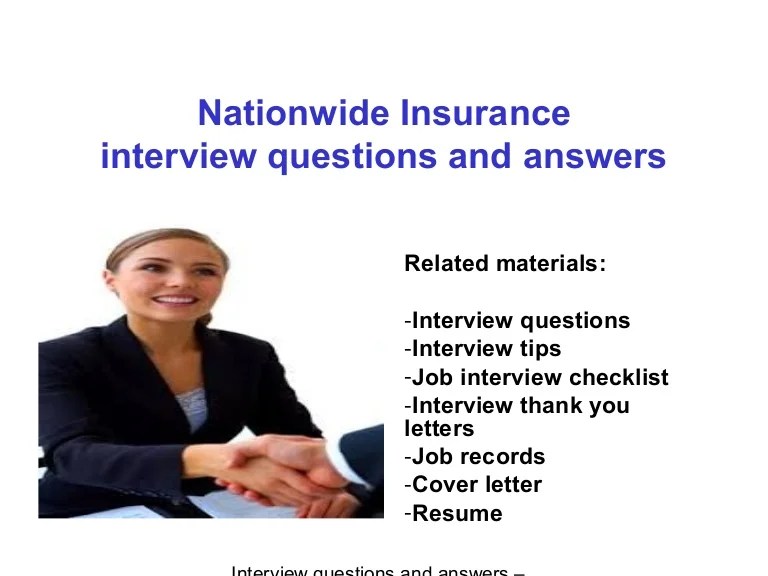 Nationwide insurance interview questions and answers