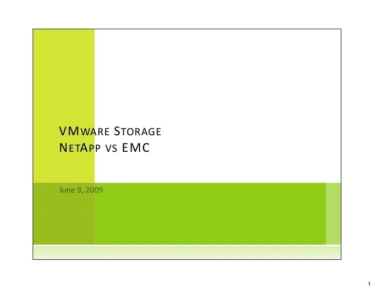 NetApp Vs Emc For Virtualization