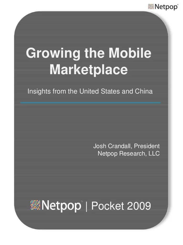 Netpop Pocket Growing The Mobile Marketplace Preview