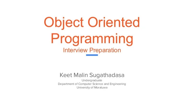 Object oriented programming interview questions