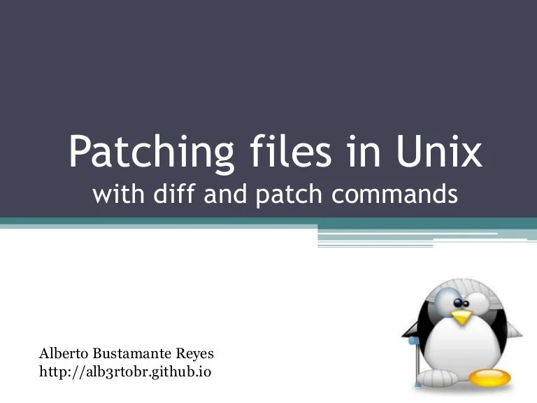 Patching files in unix using diff and patch commands