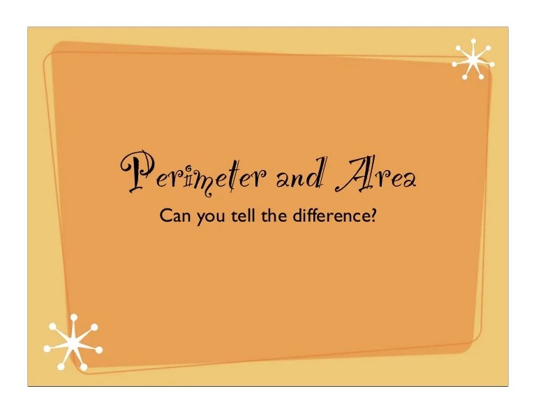 Perimeter and Area Word Problems