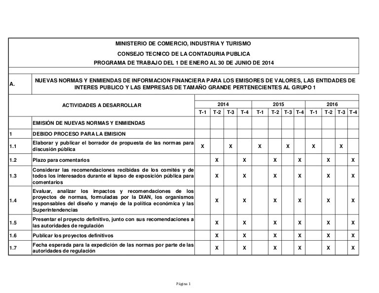 Plan de Trabajo Consejo Técnico de la Contaduría Pública a