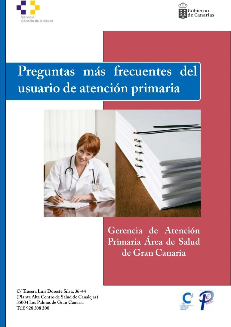 Servicio Canario Salud Manual Preguntas Frecuentes
