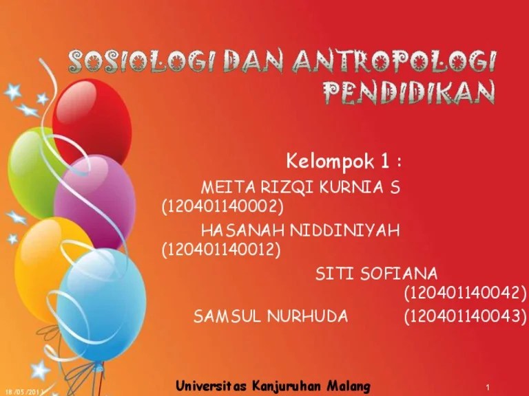 Sosiologi dan Antropologi Pendidikan