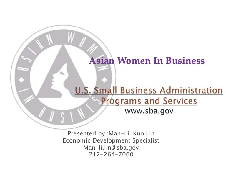 U.S. Small Business Administration Programs