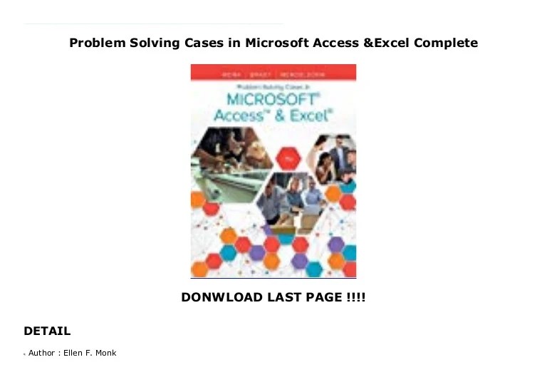 Problem Solving Cases in Microsoft Access & Excel Complete