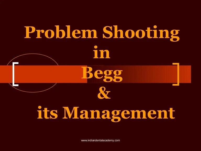 Problem shooting
