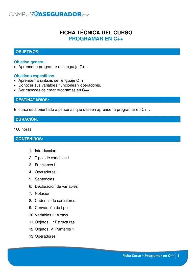 Curso Online de Programar en C++