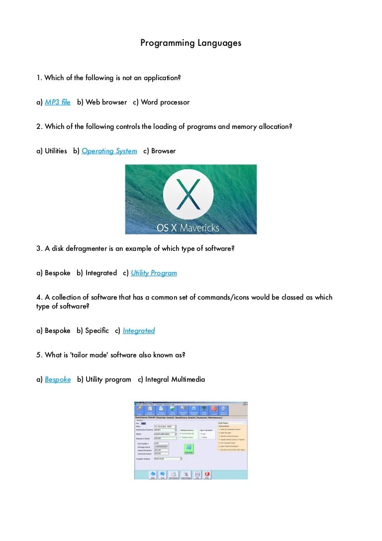 commands in programming language