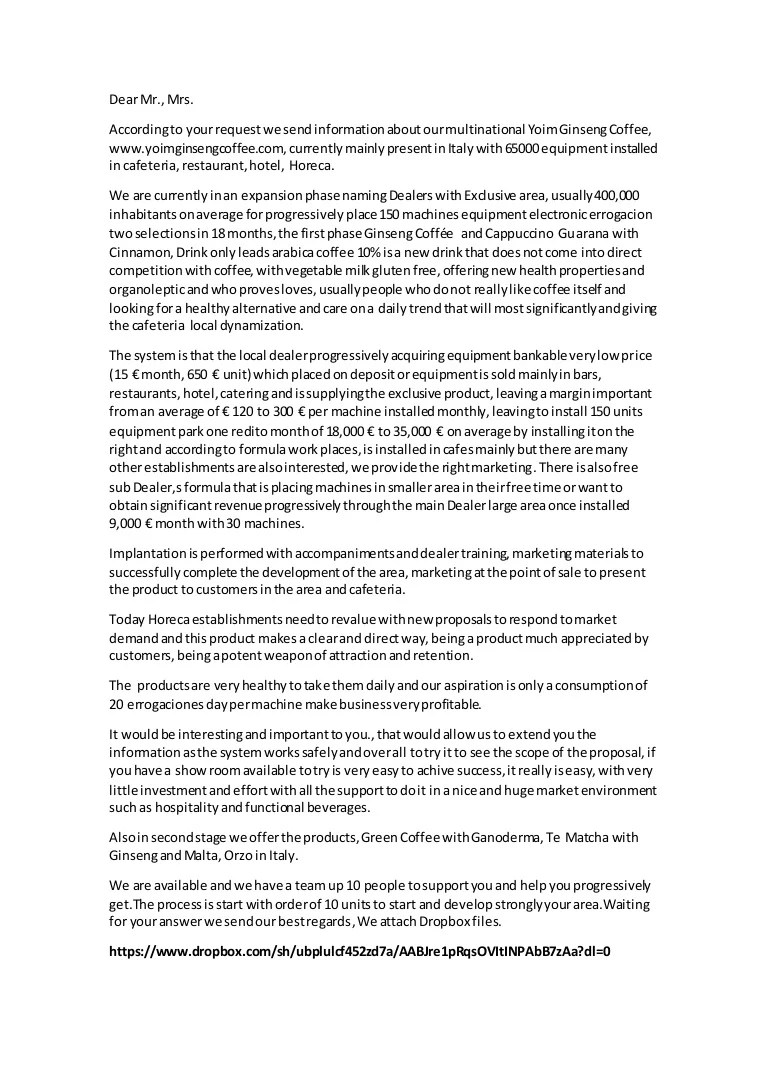 Proposal letter introduction for