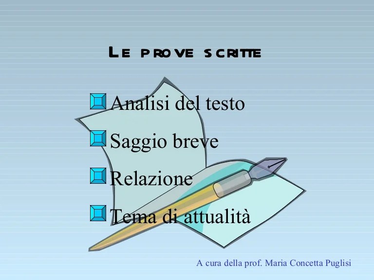 Prove scritte