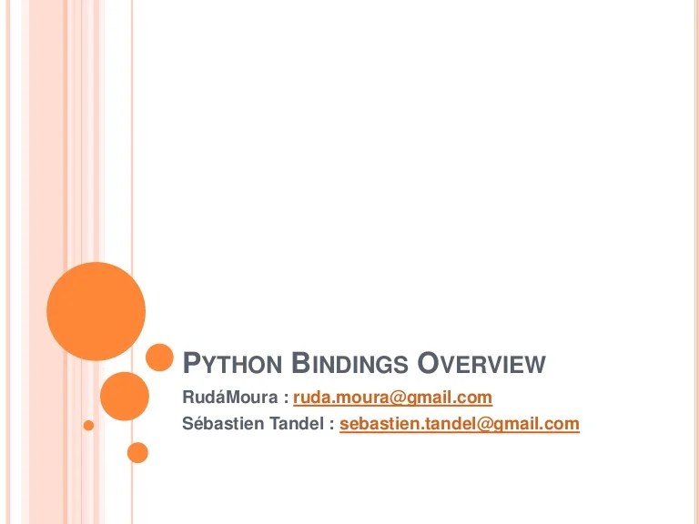 Python Bindings Overview