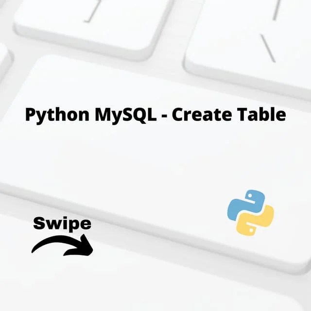 Python my SQL create table PDF