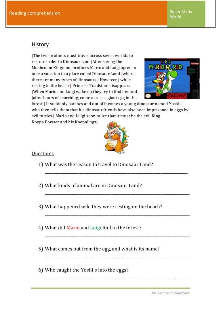 Reading comprehension 3