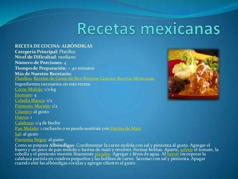 Recetas mexicanas