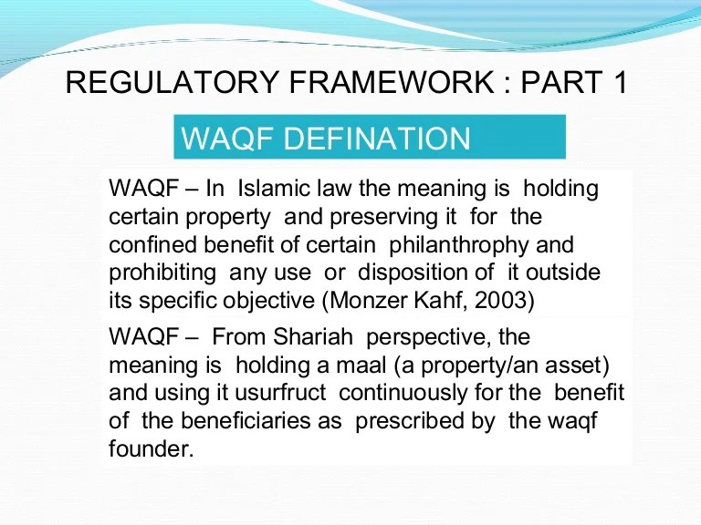 Regulatory framework part 1