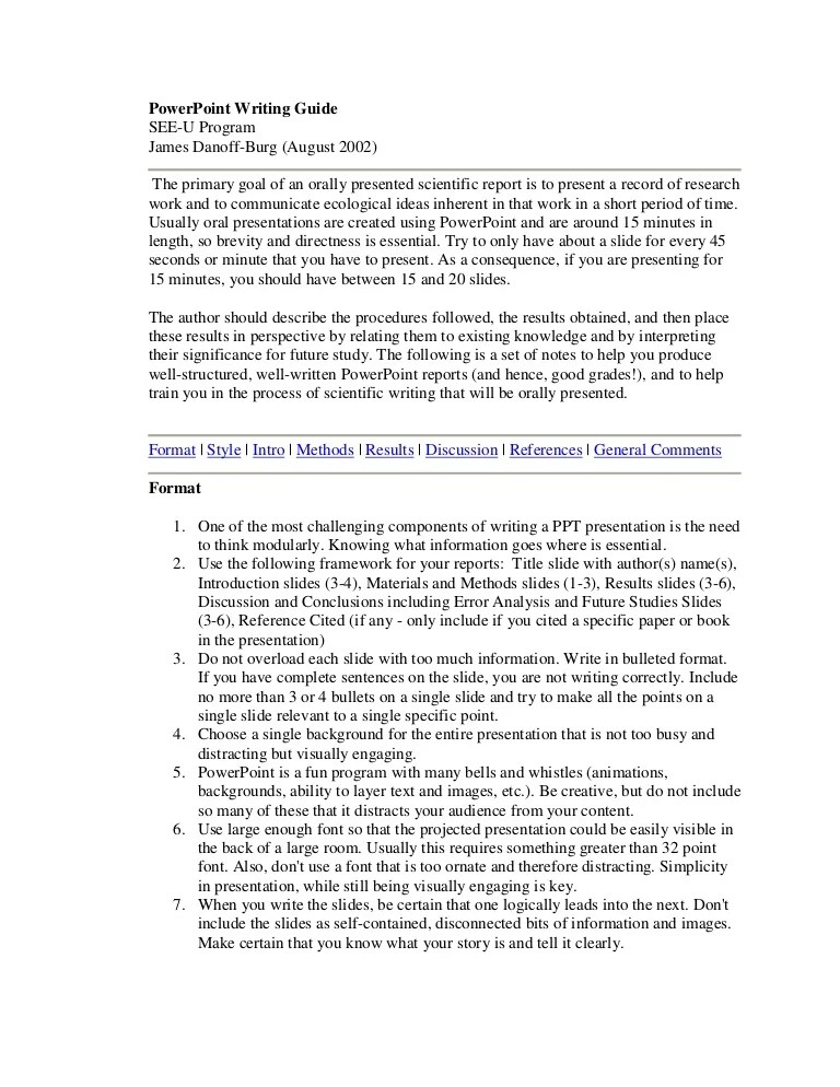 Report Writing Guide