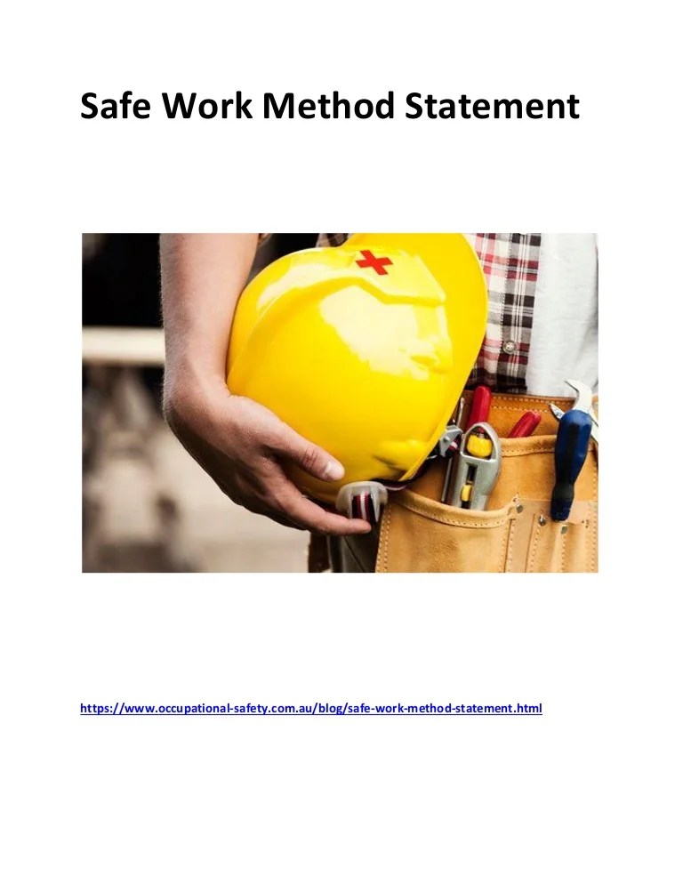 Safe work method statement