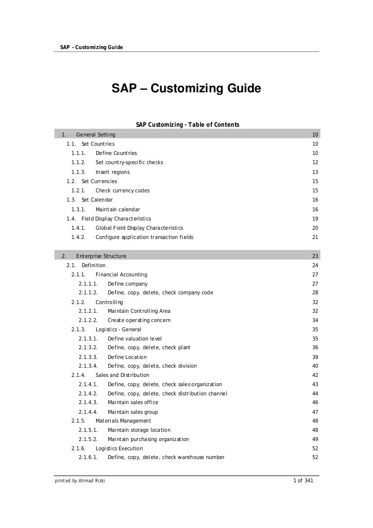 Sap configurationguide