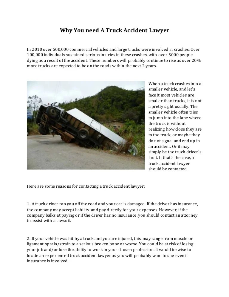Why You Need A Truck Accident Lawyer Lakeland FL http//www.McMan…