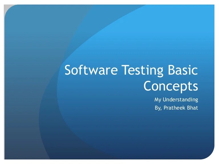 Software testing basic concepts