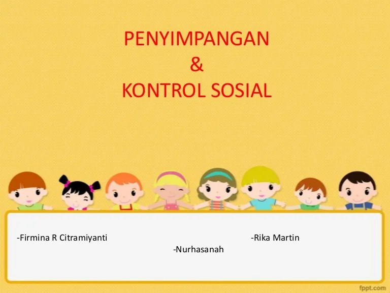 penyimpangan dan kontrol sosial