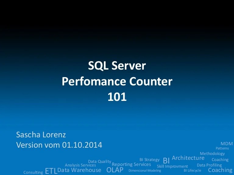 SQL Server Performance Counters 101